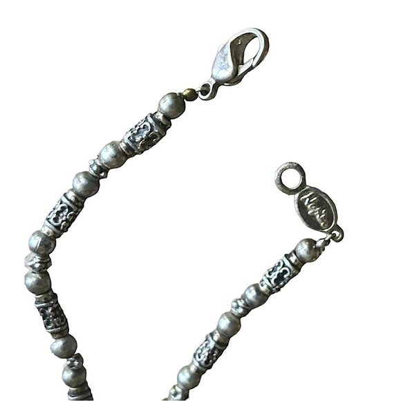 Vintage Napier Silver Tribal Bead Necklace 16" Silver Bead Necklace - Picture 4 of 8